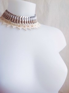 Plastron tissé Cream collection Kosmos